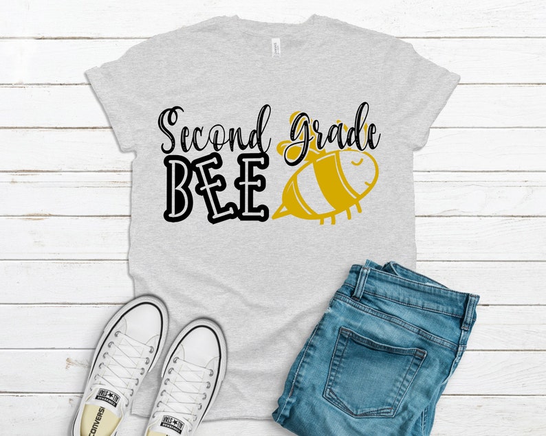 School Svg Digital Downloads Cricut Designs Second Grade Bee Svg Back to School Svg Svg Files for Cricut First Day of School Svg