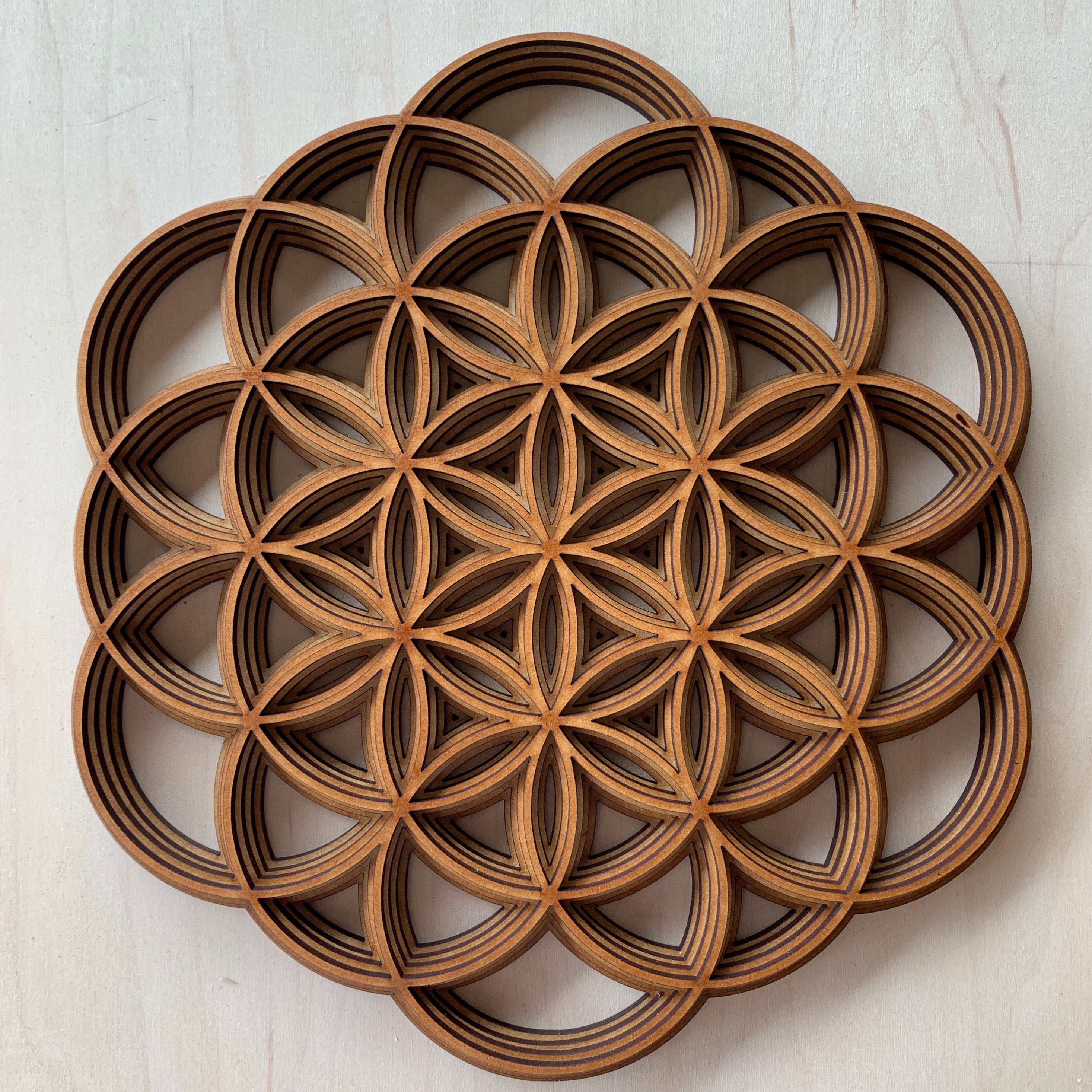 Flower of life layered cut file SVG PNG PDF Laser art | Etsy