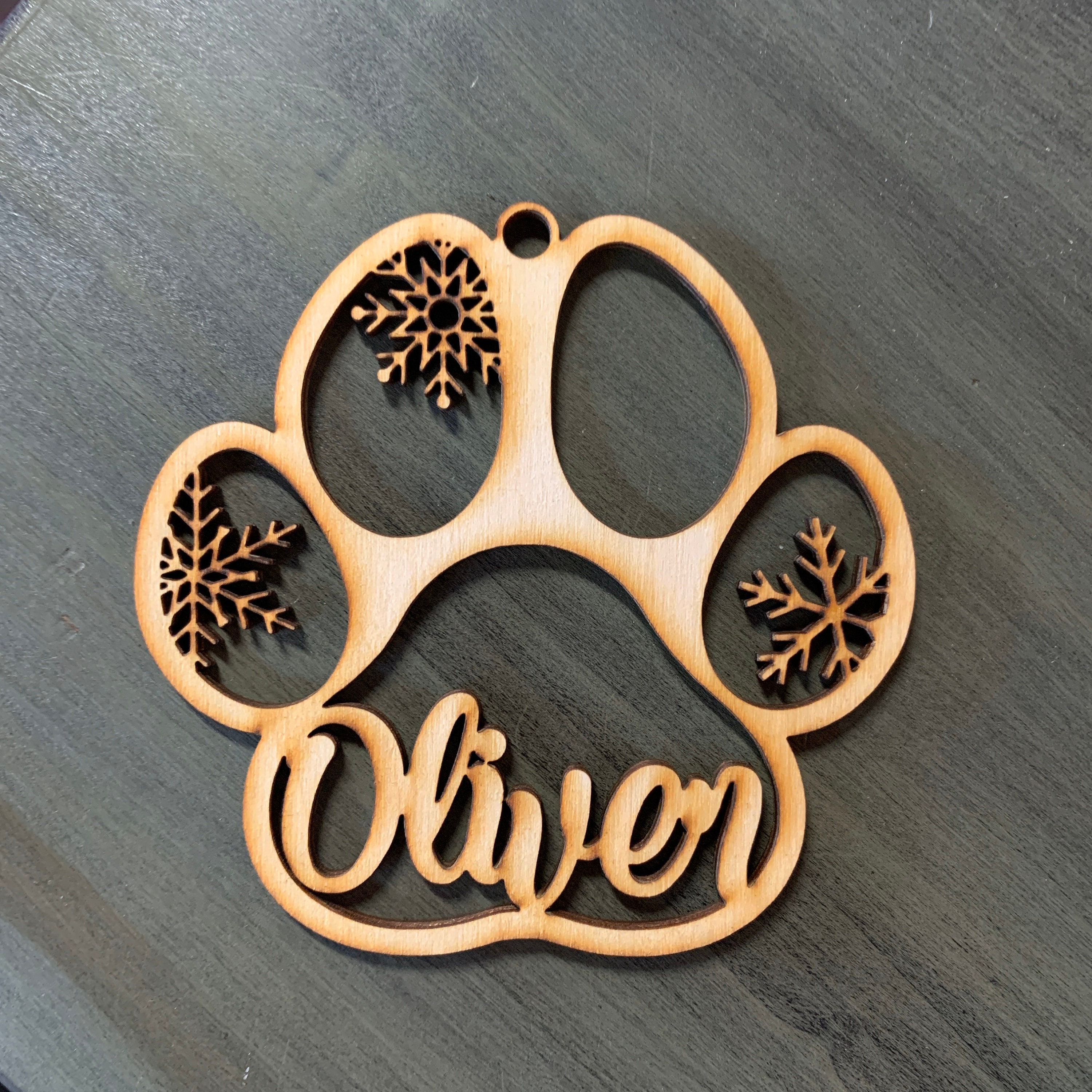 paw-print-ornament-personalized-paw-print-ornament-dog-etsy