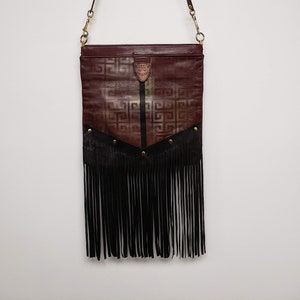 FAITH AND FRINGE-Upcycled Louis Vuitton fringed Louis Vuitton