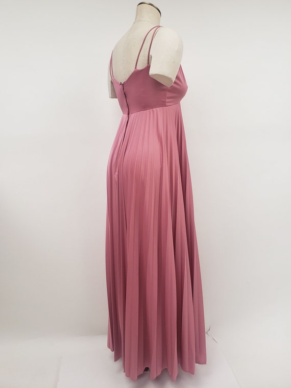 70s maxi dress XS S - vintage prom dress -  slip … - image 5