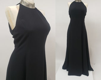 Vintage black gown  L - formal dress L- Vintage prom dress L- 90s vintage gown - Evan-Picone Evening size 12