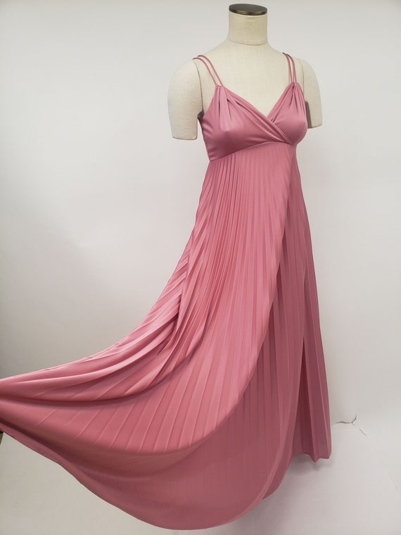 70s maxi dress XS S - vintage prom dress -  slip … - image 9