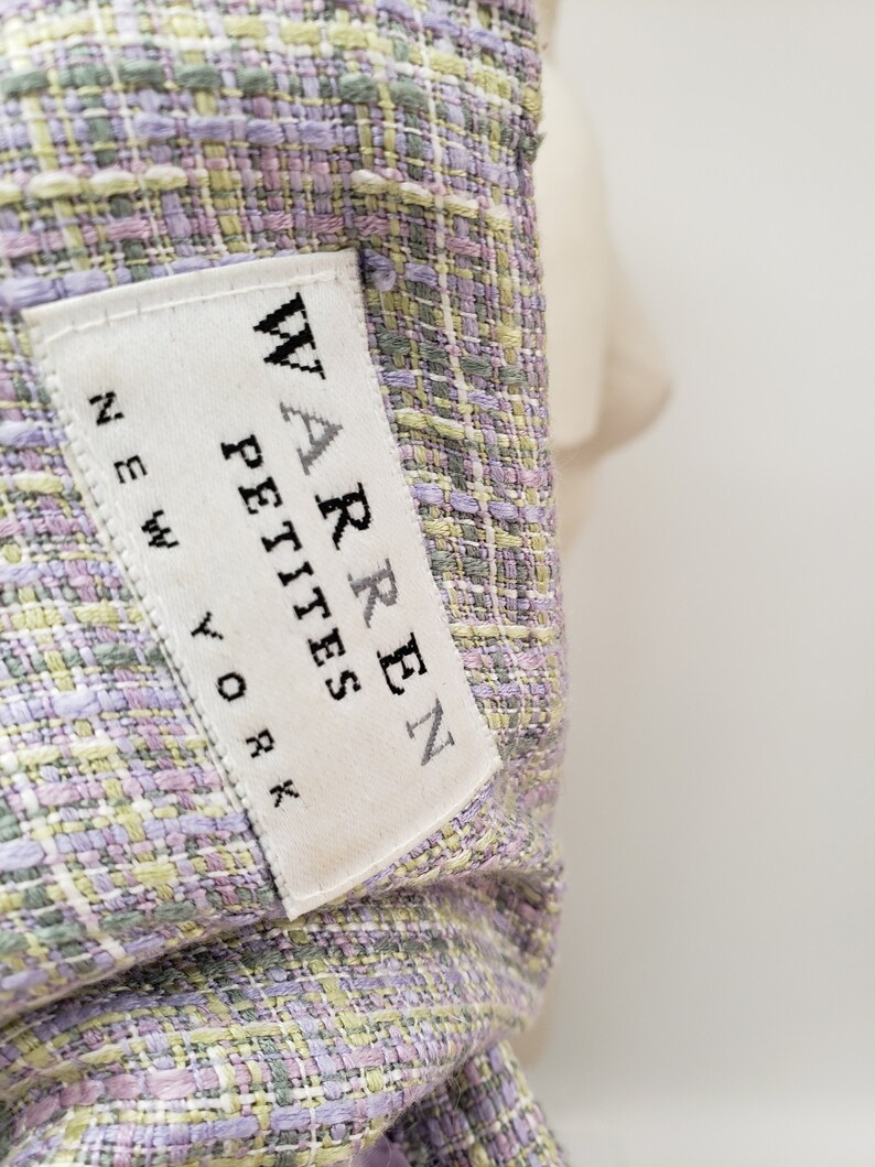4. pastel Mini dress Size small tweed 90s Vintage--Lavender /& Sage