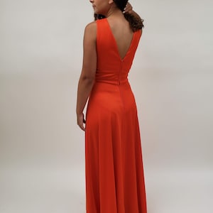 orange disco dress 70's Vintage Burnt Orange Disco Dress ~ Applique Lace ~ Slammin Boogie Dress