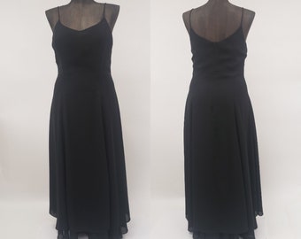 90s slip dress - vintage formal dress Size 14 L - 90s prom dress - minimalist dress