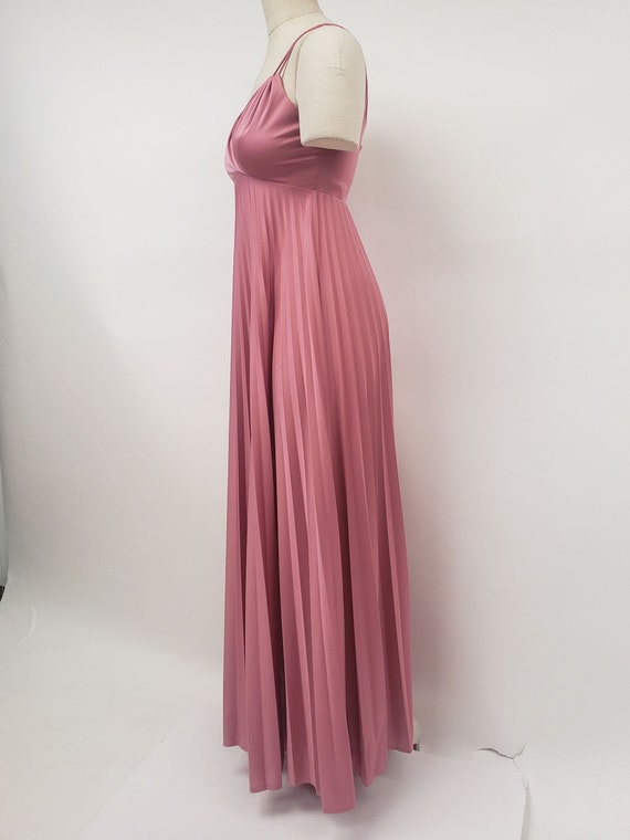 70s maxi dress XS S - vintage prom dress -  slip … - image 8