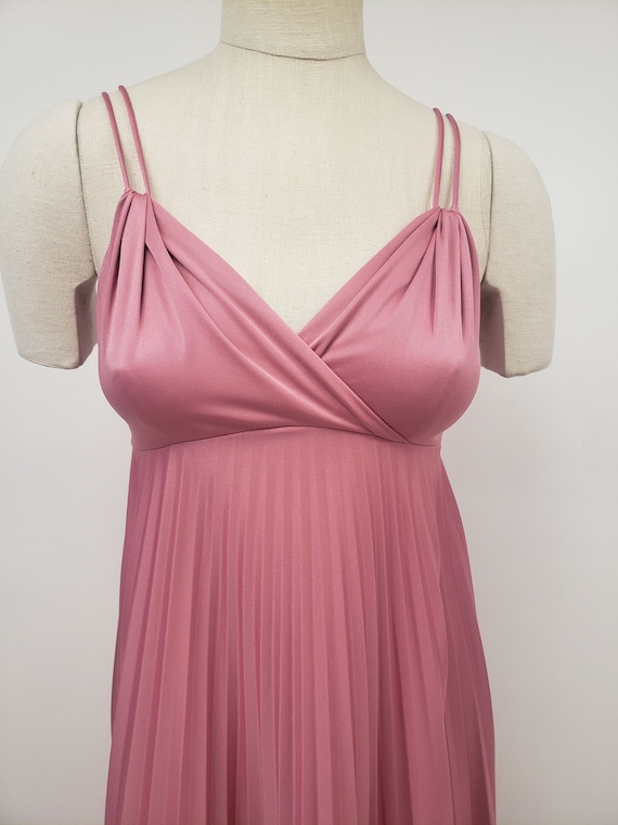 70s maxi dress XS S - vintage prom dress -  slip … - image 2
