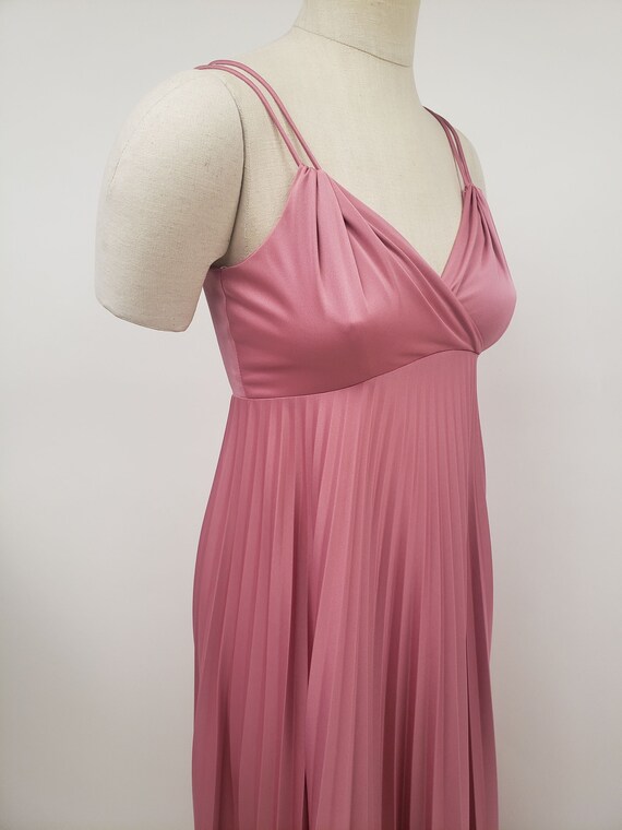 70s maxi dress XS S - vintage prom dress -  slip … - image 4