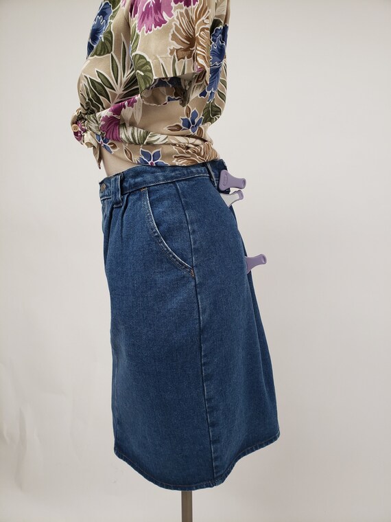 Vintage denim skirt 28" waist - Vivaldi brand 80s… - image 5