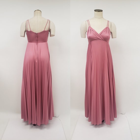 70s maxi dress XS S - vintage prom dress -  slip … - image 1