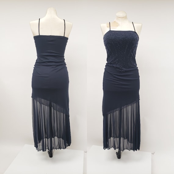 90s/00s vintage dress M - slip dress - sheer dres… - image 1