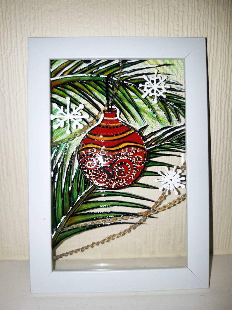 Christmas Suncatchers Christmas glass painting Christmas Etsy