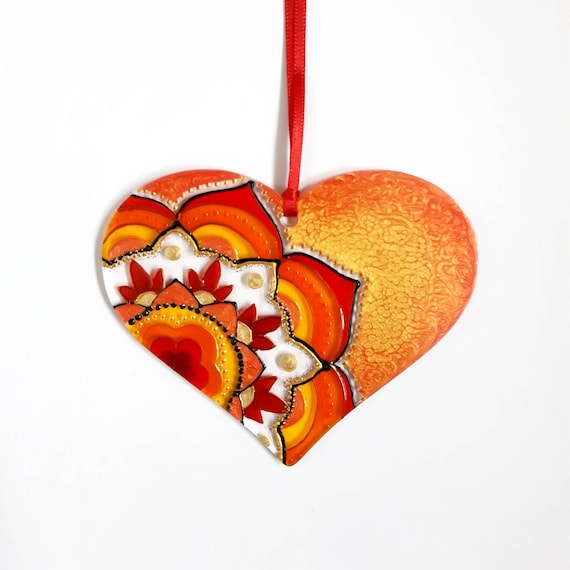 Mandala Heart Suncatcher, Mother's Day gift, memorial gift, mothers day gift, Mandala Acrylic perspex, personalised gift
