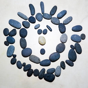 50 Flat Tiny Beach Pebbles for Pebble Pictures, Pebble Art or Pebble Jewelry