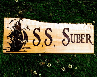 Custom Boat Sign Wooden Name Sign Sailing Gifts