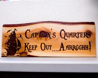 Pirate Bedroom Door Sign