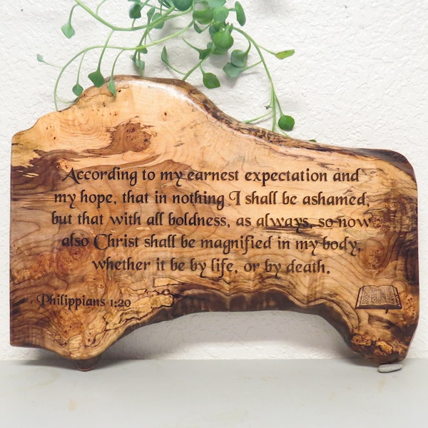 Custom Bible Verse on Unique Wood Pieces