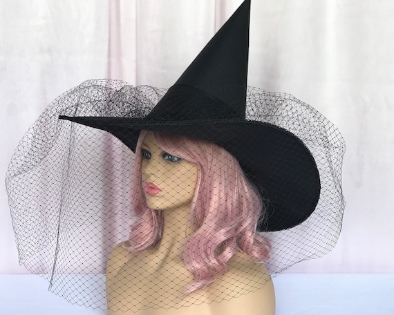 witch hat with veil