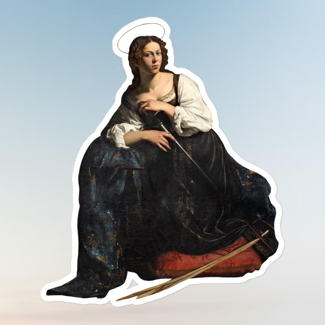 Saint Catherine of Alexandria Sticker, Caravaggio Art History Sticker ...