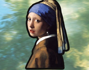 フェルメール作「真珠の耳飾りの少女」ミニチュア額入りキャンバス