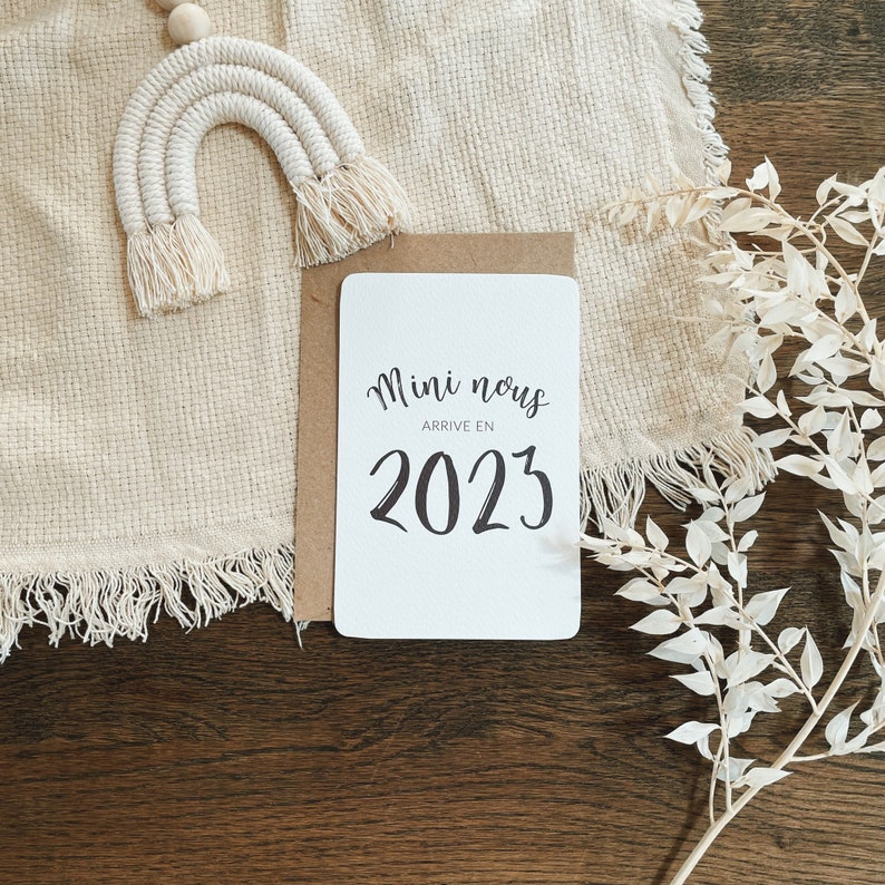 Carte annonce grossesse mini-nous arrive en 2023 - Etsy France
