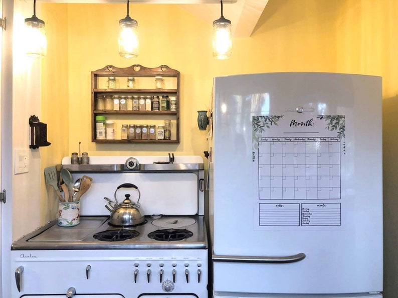 Dry Erase Whiteboard Kitchen Calendar for Fridge Etsy UK