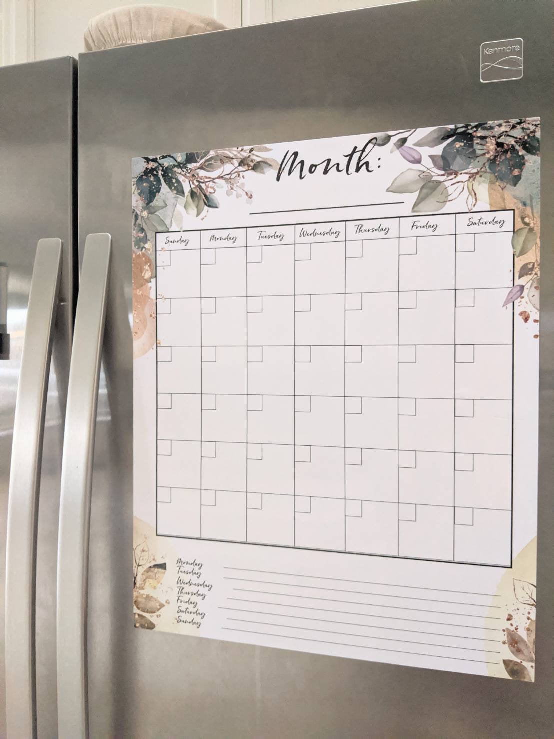 Dry Erase Whiteboard Calendar for Fridge, Magnetic Dry Erase Calendar Board Planner for Meals, Notes, Mementos - Etsy dry-erase-whiteboard-calendar-for-fridge-magnetic-dry-erase-calendar-board-planner-for-meals-notes-mementos-etsy