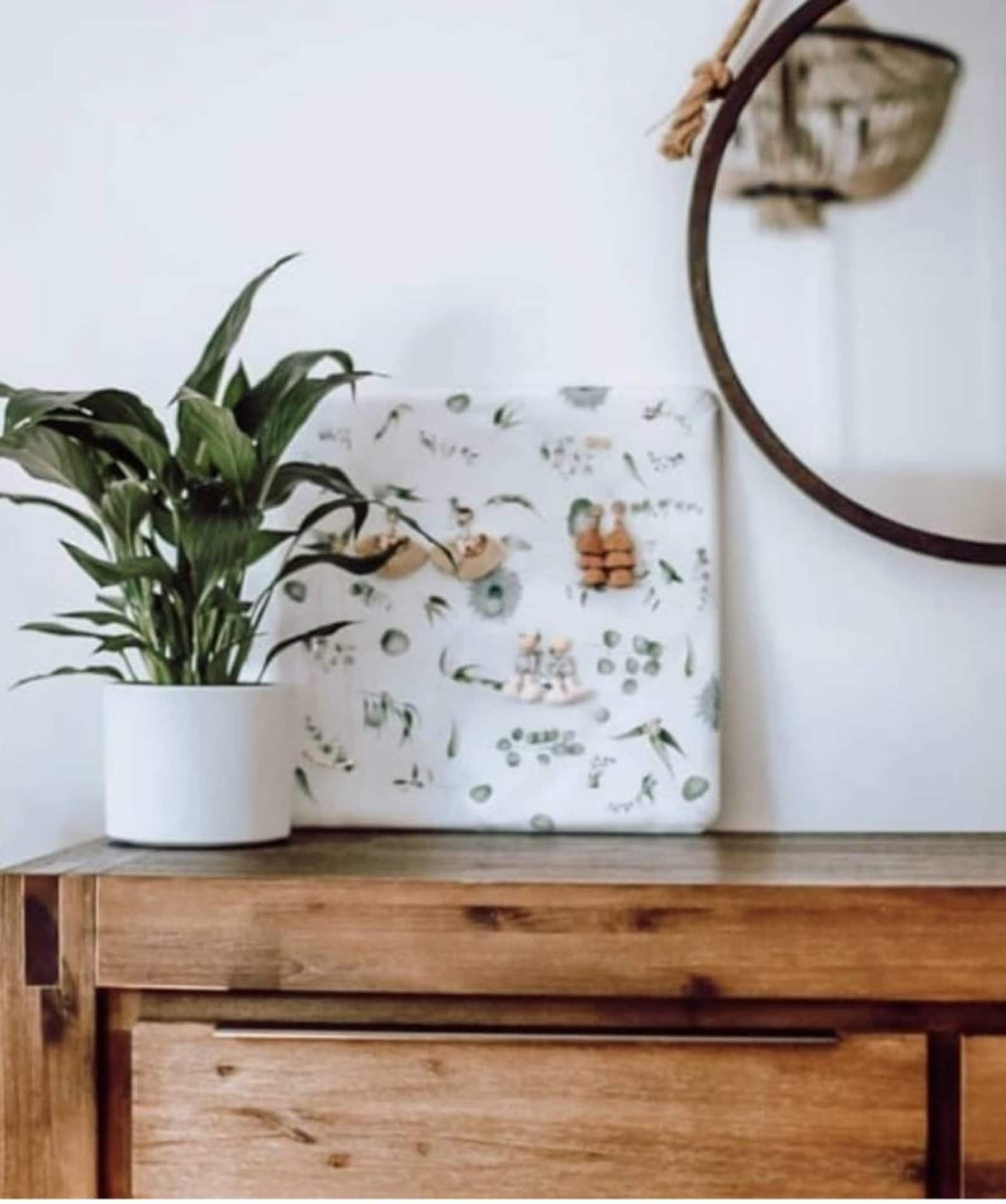 French Memory Board Photo Display Board Board Canvas Fabric Vision