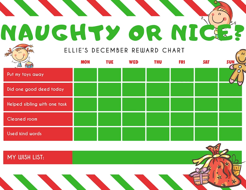 editable-christmas-reward-chart-kids-behavior-chart-naughty-etsy