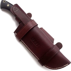 GCS Custom Handmade D2 steel Hunting Knife G10 Handle with Right Hand Scout Carry leather Sheath and Sharpening Stone for Hunting GCS 240 image 5