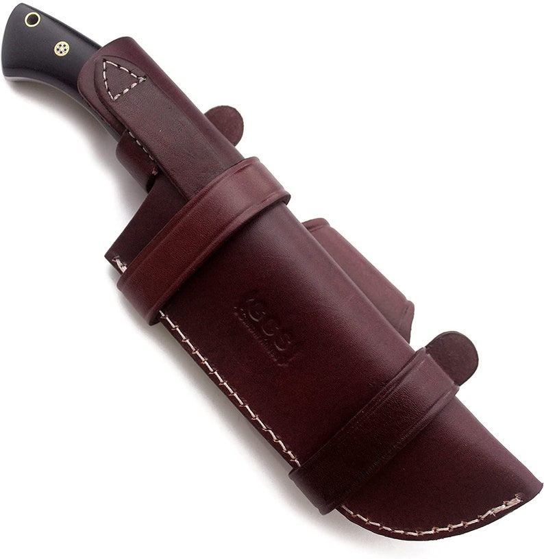 GCS Custom Handmade D2 steel Hunting Knife G10 Handle with Right Hand Scout Carry leather Sheath and Sharpening Stone for Hunting GCS 240 image 5