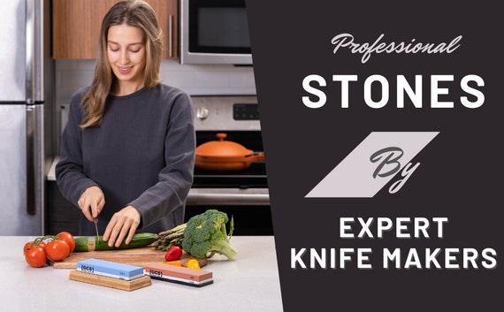 Professional Knife Sharpening Whetstone Kit Set Includes 2