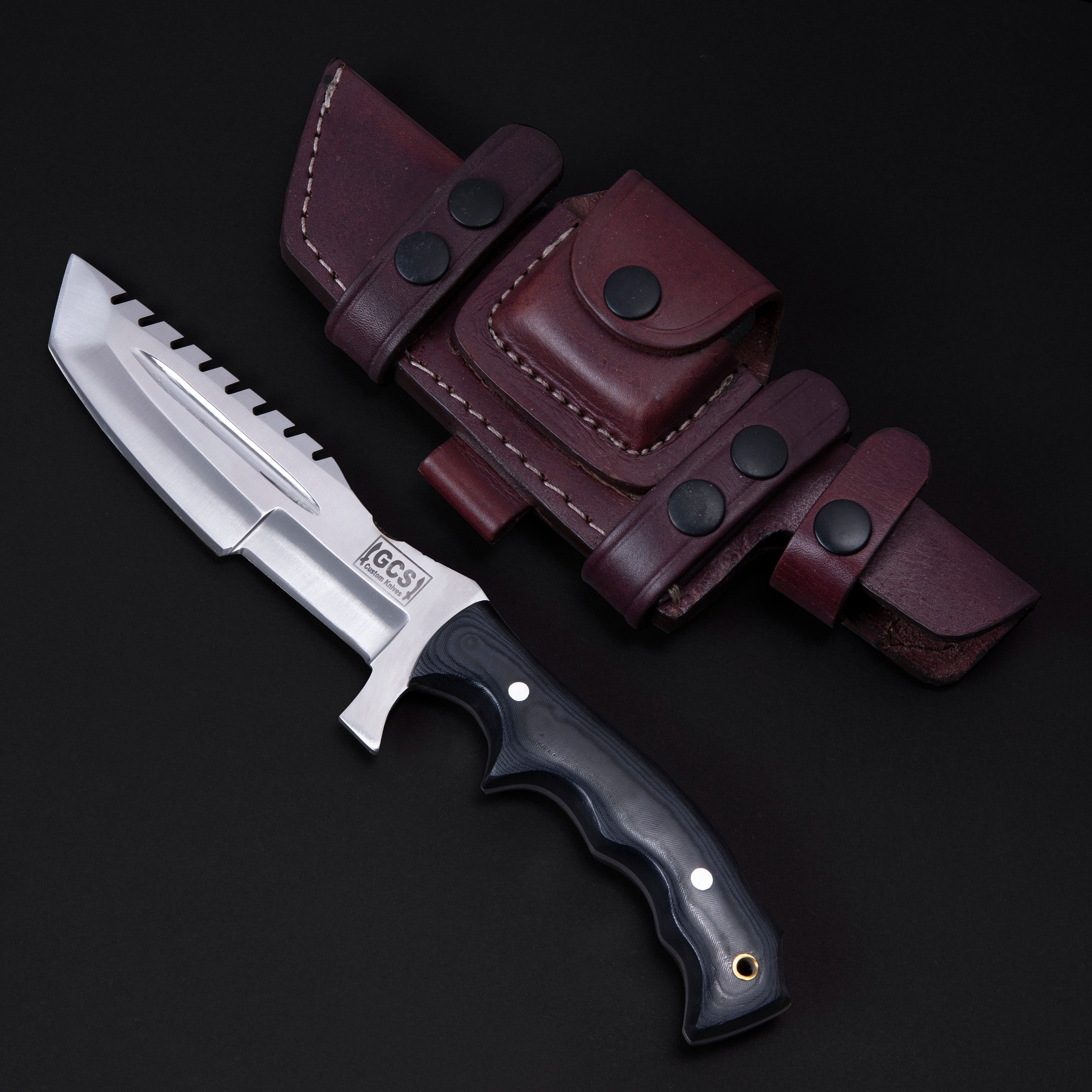 GCS Handmade Tracker Knife D2 Steel Hunting Knife G10 Handle Etsy