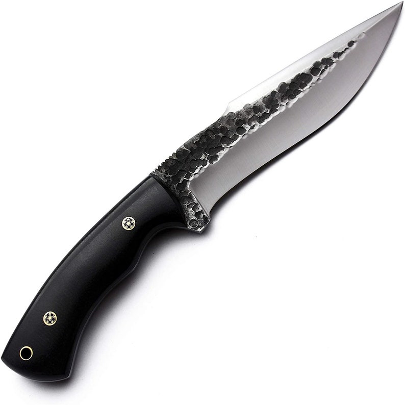 GCS Custom Handmade D2 steel Hunting Knife G10 Handle with Right Hand Scout Carry leather Sheath and Sharpening Stone for Hunting GCS 240 image 3