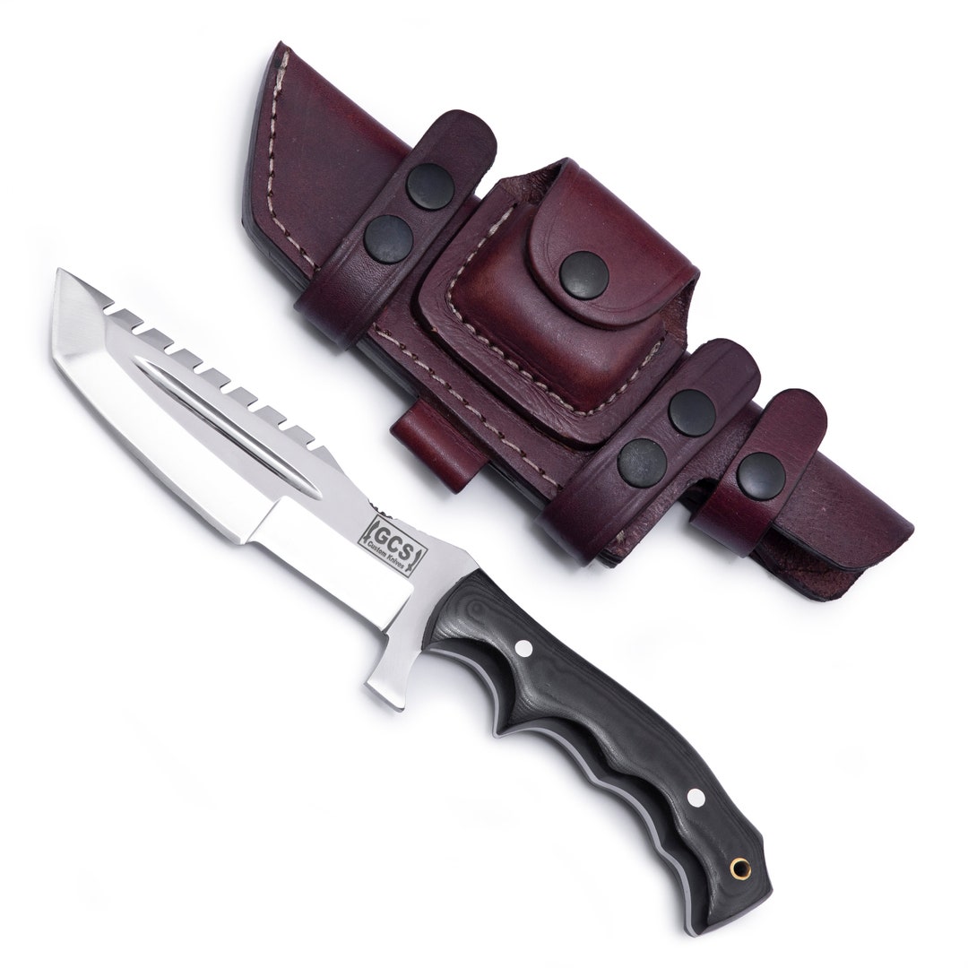 GCS Handmade Tracker Knife D2 Steel Hunting Knife G10 Handle Fixed