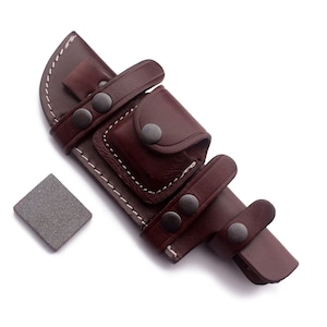 Handcrafted Leather Knife Sheath: Dual Carry, Tactical Military