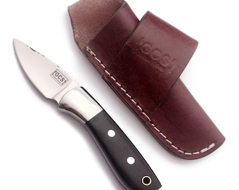 Handmade D2 Steel Tactical Knife: Full Tang Hunting Camp Knife with Leather Sheath