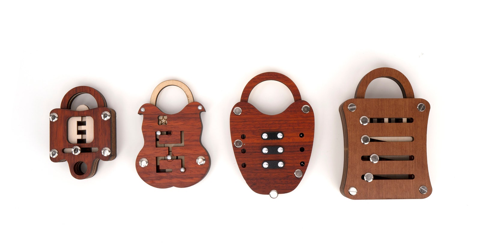 4 Escape Room Puzzle Locks Set 3 mechanical puzzle brain Etsy