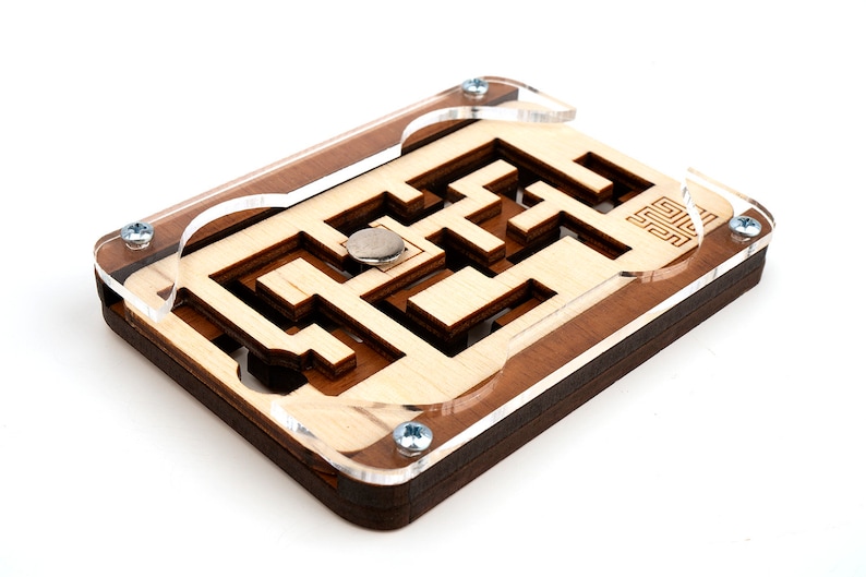 Double Maze Puzzle With Two Sliding Panels Mechanisms Escape Etsy
