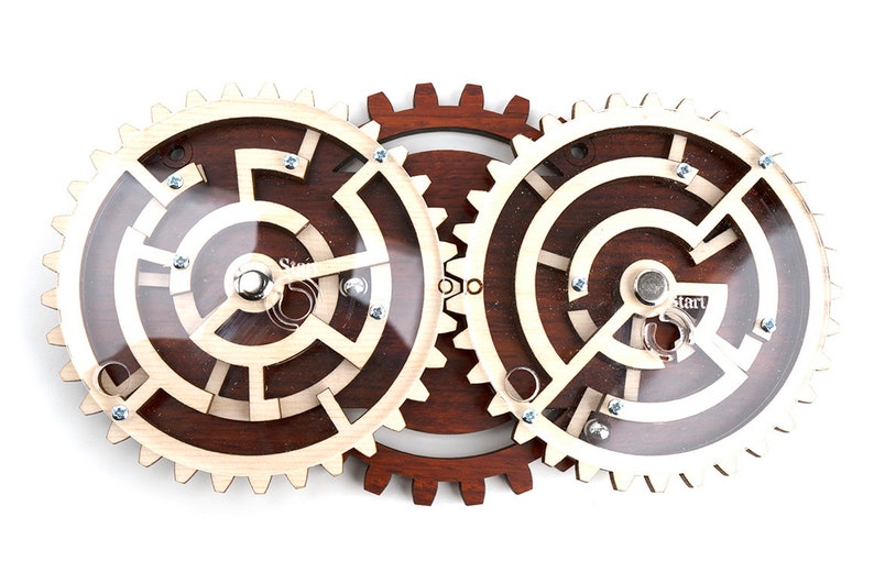 double gear maze escape room maze puzzle double maze brain etsy