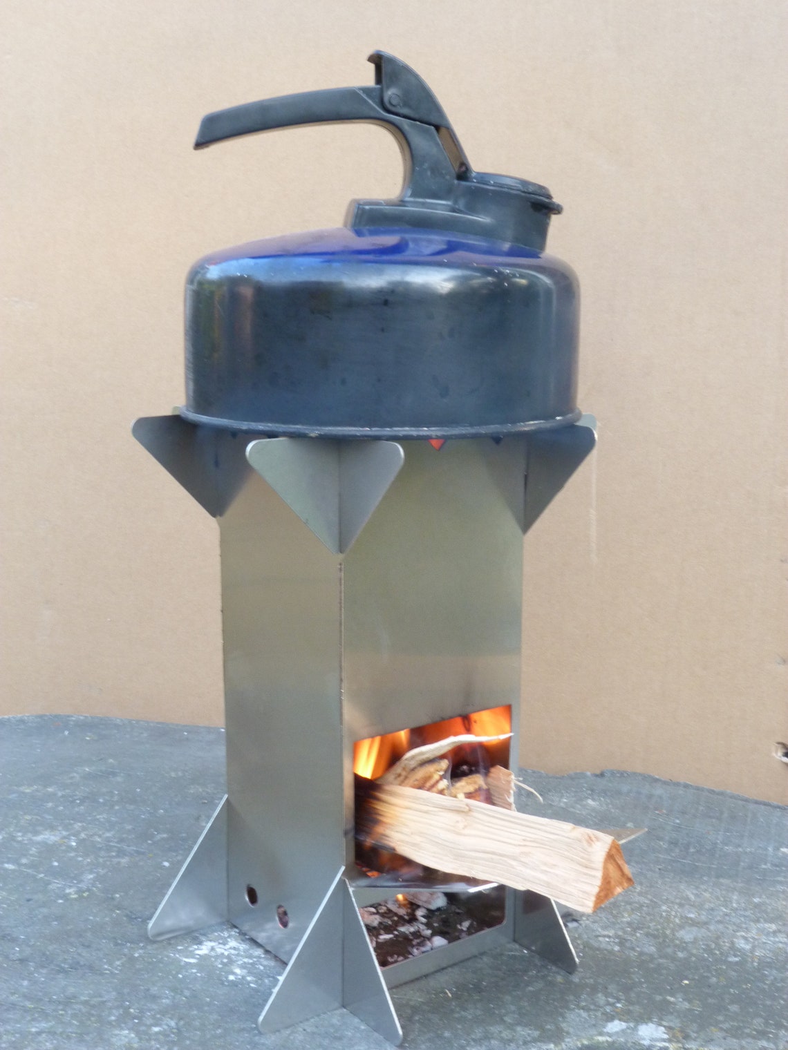Mini Stove Flat Packed Camping Rocket Stove Etsy