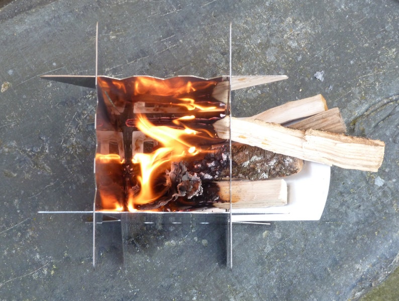 Mini Stove Flat Packed Camping Rocket Stove Etsy