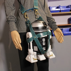 Galaxy’s Edge R-Series and C-Series Droid carrier, Genuine Leather R-series Droid Harness and shoulder Strap, Droid Bag, star wars fan gifts