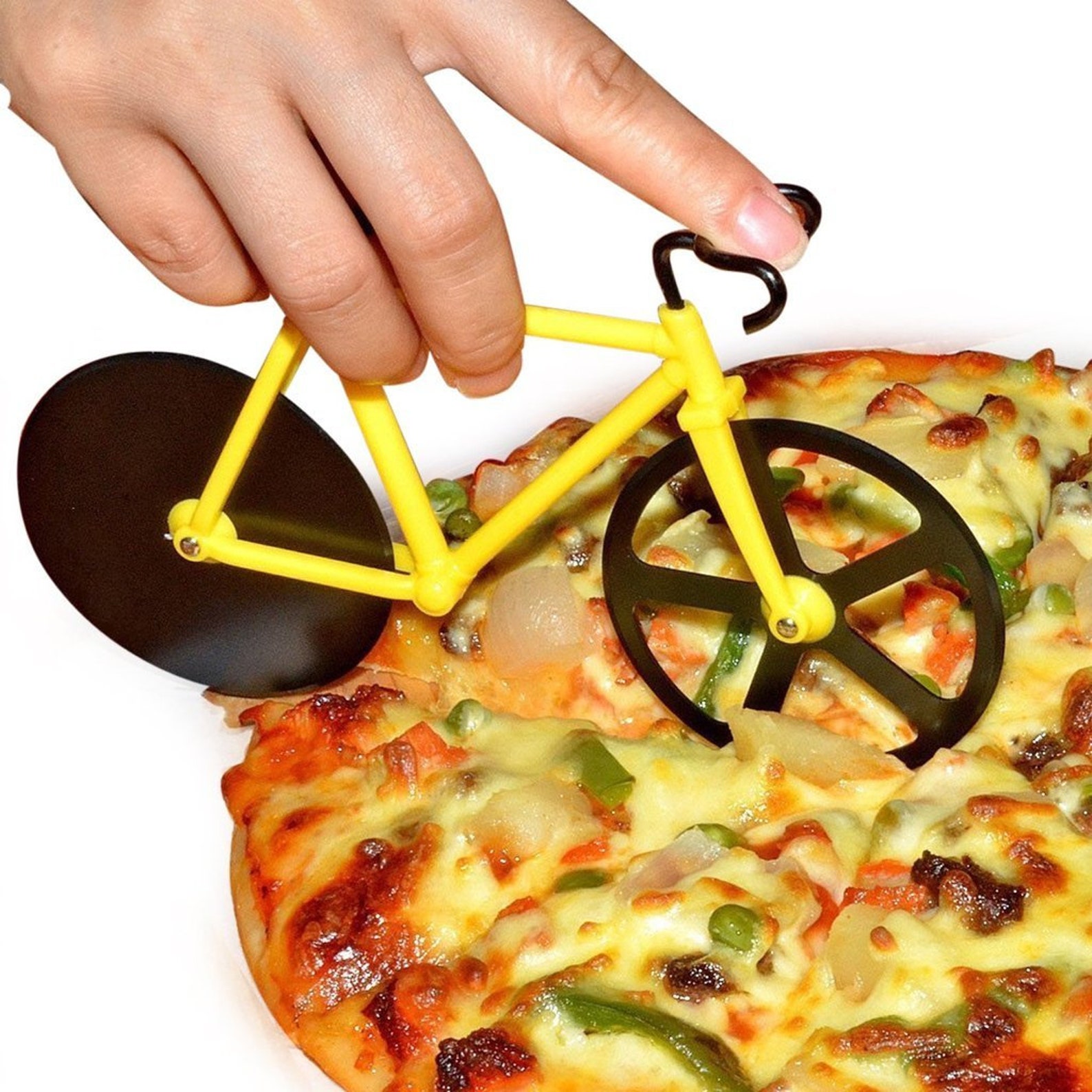 Pizza Cutter Unique Bicycle Design pizza cutter with stand Etsy