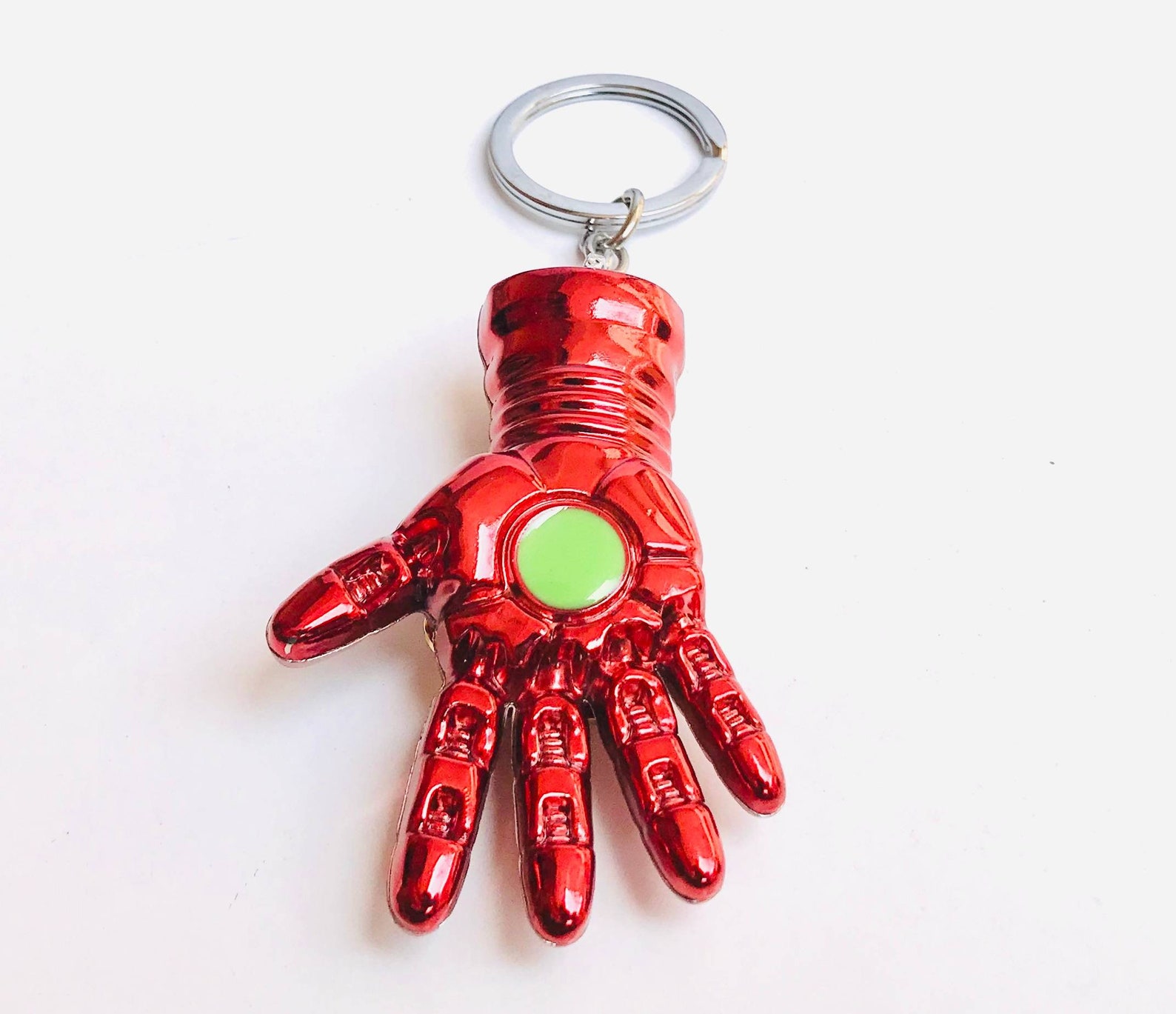 Iron man hand metal keychain red shiny metal marvel dc Etsy