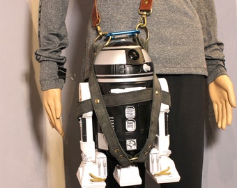 Galaxy’s Edge BB-Series droid carrier harness, Genuine Leather bb-series droid Harness and shoulder Strap, bb Droid Bag, star wars fan gifts