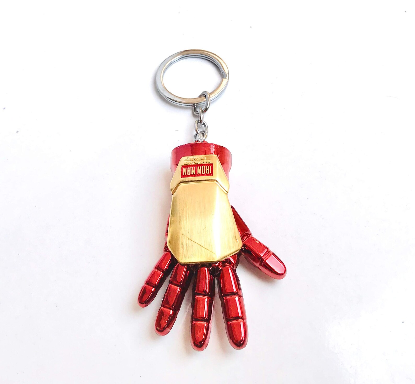 Iron man hand metal keychain red shiny metal marvel dc Etsy