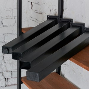 Durable Straight Metal Tube Table Legs for Custom Furniture Builds - Sold Per One - Powder-Coated Black
