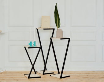Metal Plant Stand - Black